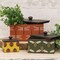 Set of 3 Garden Bugs Metal Storage Boxes Set Galvanized Rectangular Containers With Wooden Lids Ladybug Bee Dragonfly Garden Bug Pattern Decor